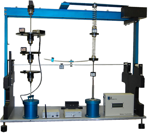 Spectraquest machinery fault simulator on a white background