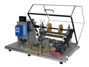Machinery fault simulator on a white background