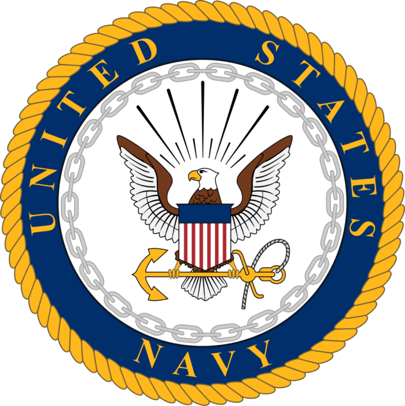 United States Navy emblem with eagle.