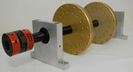 Mechanical assembly with gears and motor.
