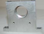 A metal square with holes for the hole.