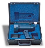 A blue case with a gun in it