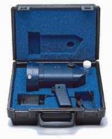 A blue case with an electronic device in it.